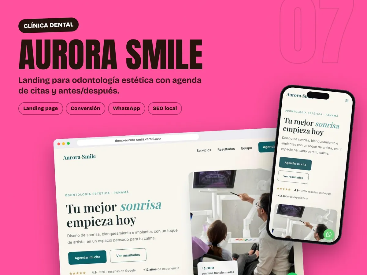Aurora Smile Studio · clínica dental estética