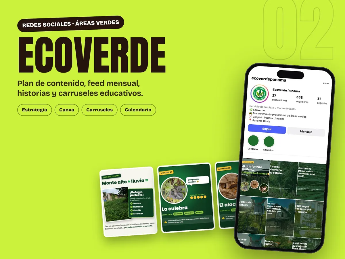 EcoVerde Panamá · carruseles educativos en Instagram